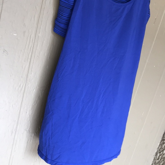 Lululemon all support tank sapphire blue/kanto stripe sapphire blue black - Picture 5 of 9